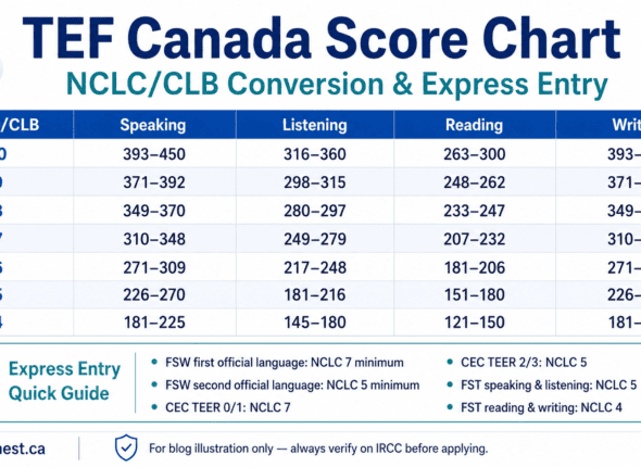 TEF Canada Score Chart